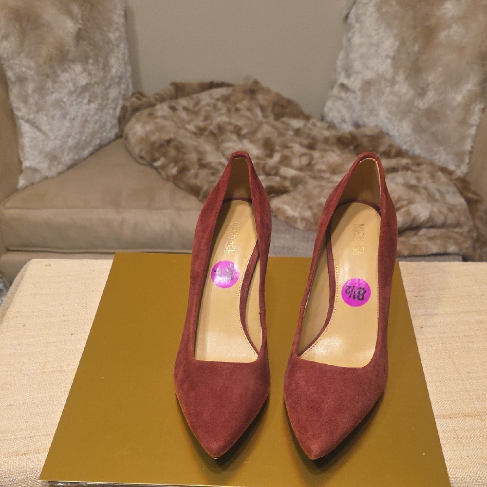 MICHAEL by Michael Kors Elegant Burgundy Suede Pumps